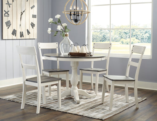 Nelling - White / Brown / Beige - 6 Pc. - Dining Room Table, 4 Side Chairs Capital Discount Furniture Home Furniture, Furniture Store