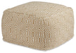 Adamont - Tan / Ivory - Pouf Capital Discount Furniture Home Furniture, Furniture Store