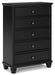 Lanolee - Black - Five Drawer Chest Capital Discount Furniture Home Furniture, Furniture Store
