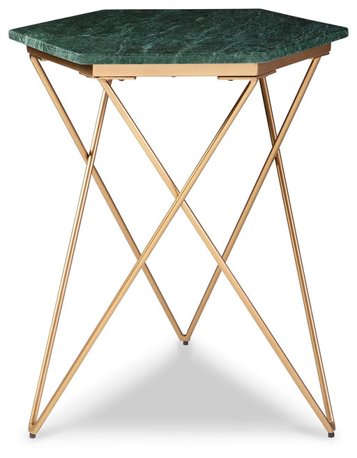 Engelton - Green / Gold - Accent Table Capital Discount Furniture Home Furniture, Furniture Store