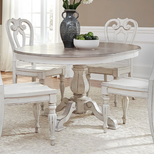 Magnolia Manor - Pedestal Table - White Capital Discount Furniture Home Furniture, Furniture Store