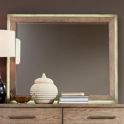 Canyon Road - Lighted Mirror - Light Brown Capital Discount Furniture Home Furniture, Home Decor, Furniture