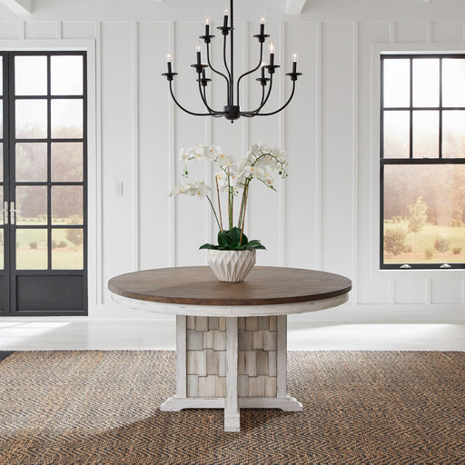 River Place - Pedestal Table Set - White Capital Discount Furniture Home Furniture, Furniture Store