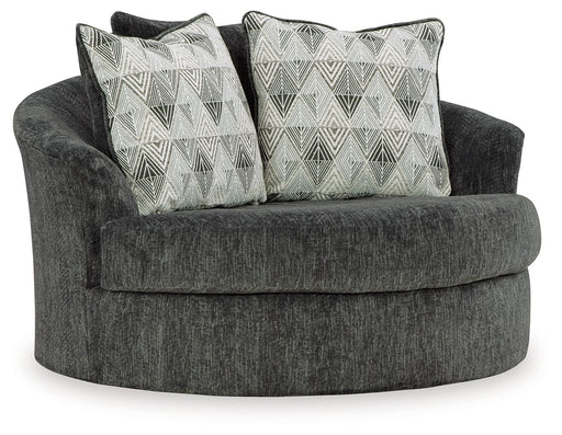 Biddeford - Shadow - Oversized Swivel Accent Chair Capital Discount Furniture Home Furniture, Furniture Store