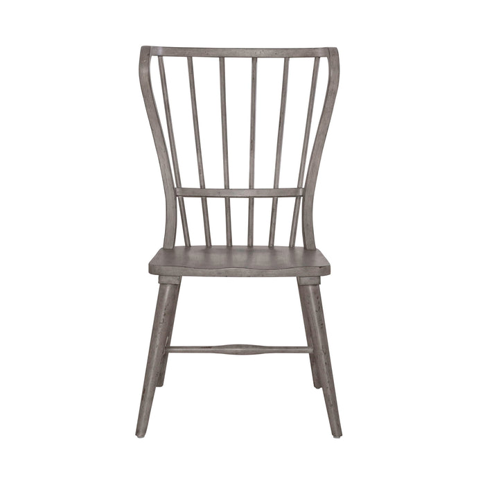 River Place - Windsor Back Side Chair (RTA) - Medium Gray Capital Discount Furniture Home Furniture, Furniture Store