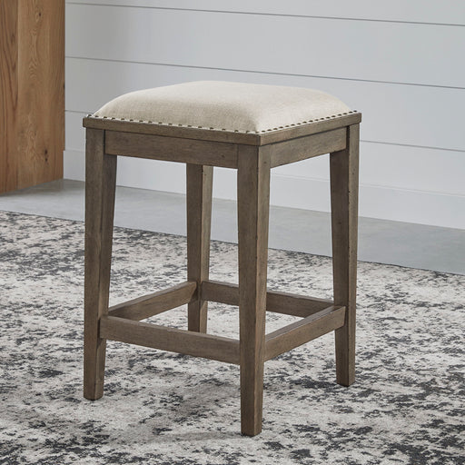 Americana Farmhouse - Upholstered Console Stool - Light Brown Capital Discount Furniture Home Furniture, Furniture Store
