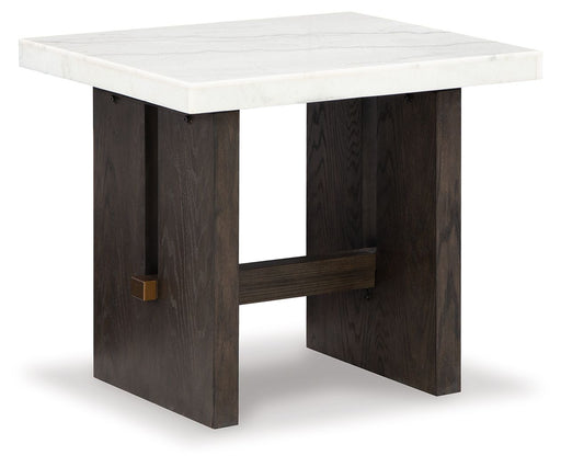 Burkhaus - White/dark Brown - Rectangular End Table Capital Discount Furniture Home Furniture, Furniture Store