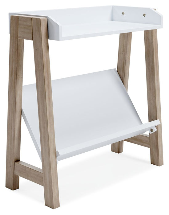 Blariden - White / Tan - Small Bookcase Capital Discount Furniture Home Furniture, Home Decor, Furniture