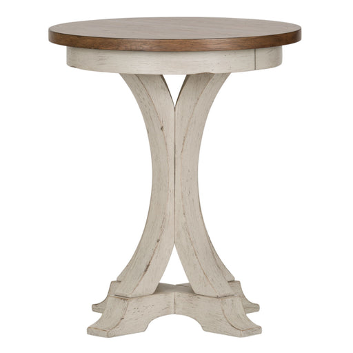 Farmhouse Reimagined - Round Chair Side Table - White Capital Discount Furniture Home Furniture, Furniture Store