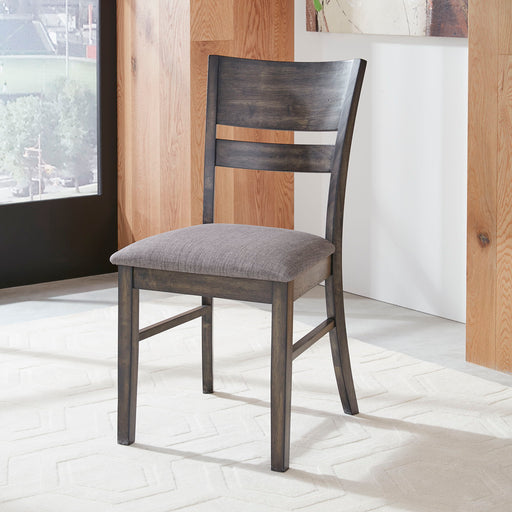 Anglewood - Slat Back Upholstered Side Chair - Dark Brown Capital Discount Furniture Home Furniture, Furniture Store