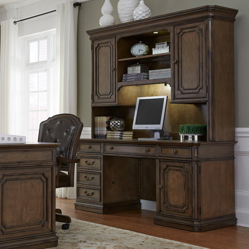 Amelia - Jr Executive Credenza Set - Dark Brown Capital Discount Furniture Home Furniture, Furniture Store