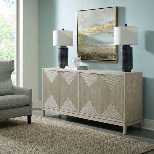 Kinsley - 4 Door Accent Cabinet - Beige Capital Discount Furniture Home Furniture, Home Decor, Furniture