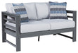 Amora - Charcoal Gray - Loveseat W/Cushion Capital Discount Furniture Home Furniture, Furniture Store