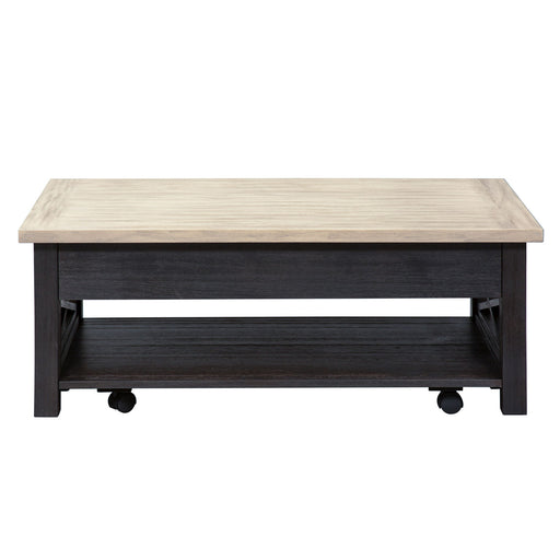 Heatherbrook - Lift Top Cocktail Table - Black Capital Discount Furniture Home Furniture, Furniture Store