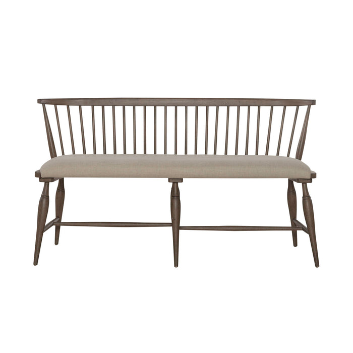 Americana Farmhouse - Upholstered Seat Windsor Bench (RTA) - Light Brown Capital Discount Furniture Home Furniture, Furniture Store