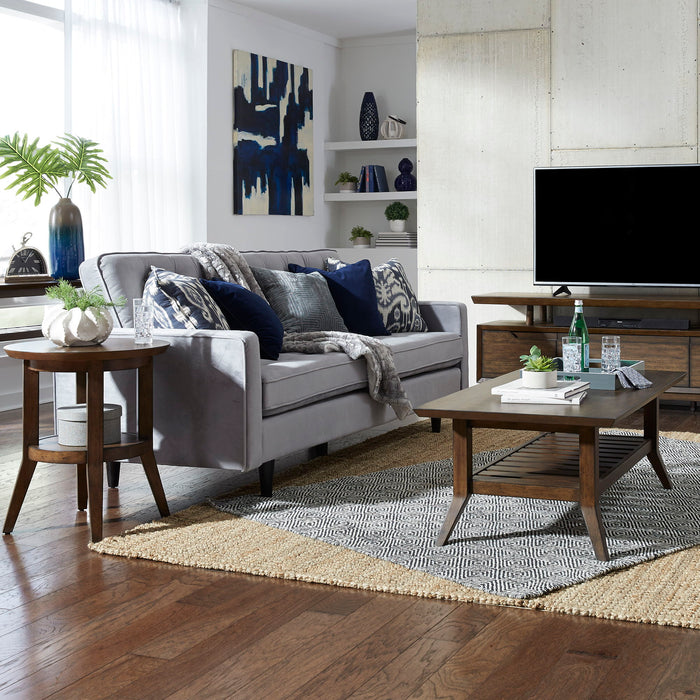 Ventura Blvd - 3 Piece Set (1 Cocktail Table 2 Round End Tables) - Dark Brown Capital Discount Furniture Home Furniture, Furniture Store