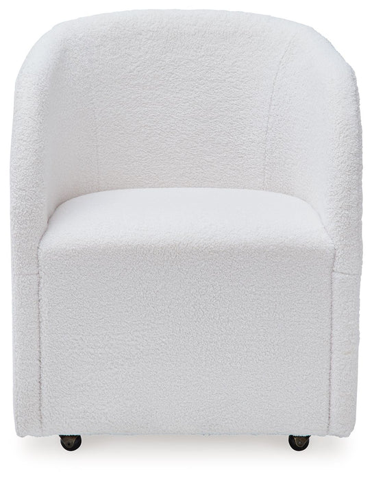 Rowanbeck - Ivory - Dining Upholstered Arm Chair Capital Discount Furniture Home Furniture, Furniture Store