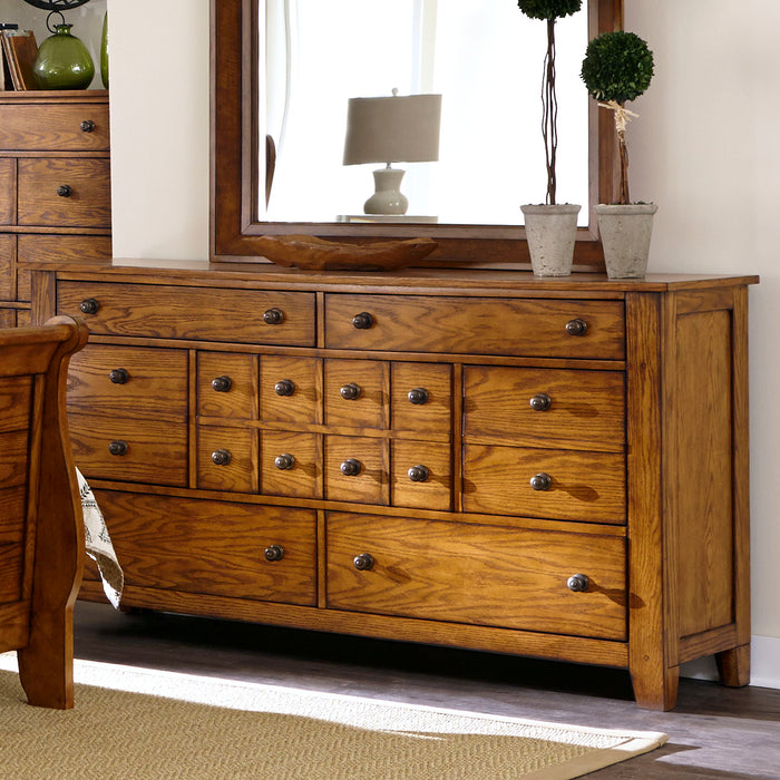 Grandpas Cabin - 7 Drawer Dresser - Light Brown Capital Discount Furniture Home Furniture, Home Decor, Furniture