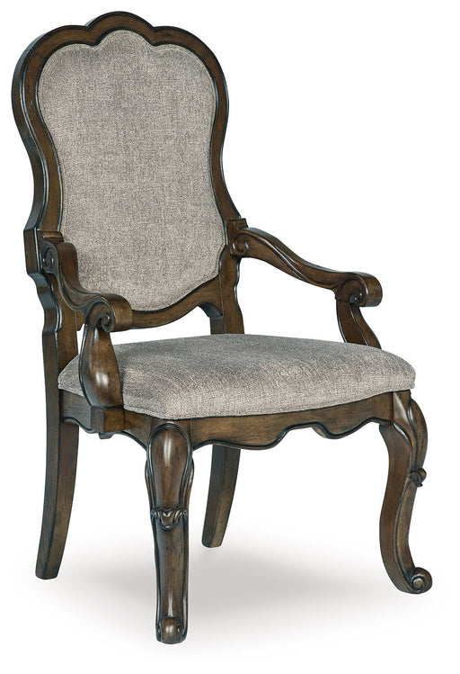 Maylee - Dark Brown - Dining Upholstered Arm Chair Capital Discount Furniture Home Furniture, Furniture Store