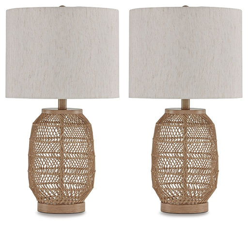 Orenman - Light Brown - Rattan Table Lamp (Set of 2) Capital Discount Furniture Home Furniture, Furniture Store