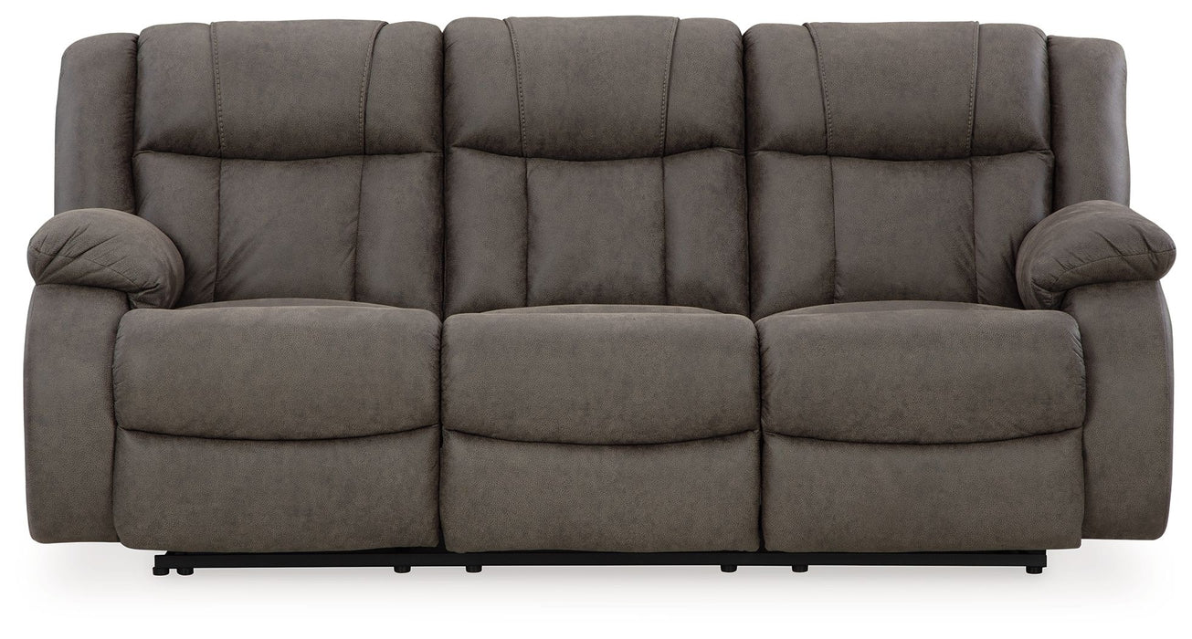 First Base - Gunmetal - Reclining Sofa Capital Discount Furniture Home Furniture, Furniture Store