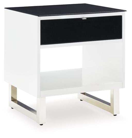 Gardoni - White / Black - Rectangular End Table Capital Discount Furniture Home Furniture, Furniture Store
