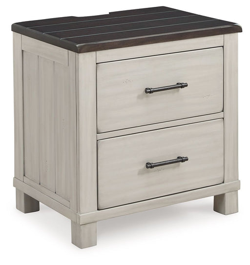 Darborn - Gray / Brown - Two Drawer Night Stand Capital Discount Furniture Home Furniture, Furniture Store
