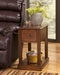 Breegin - Brown - Chair Side End Table - Removable Tray Capital Discount Furniture Home Furniture, Furniture Store