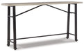 Karisslyn - Whitewash / Black - Long Counter Table Capital Discount Furniture Home Furniture, Furniture Store