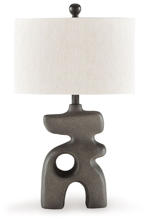 Danacy - Distressed Black - Paper Table Lamp Capital Discount Furniture Home Furniture, Home Decor, Furniture