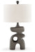 Danacy - Distressed Black - Paper Table Lamp Capital Discount Furniture Home Furniture, Furniture Store