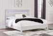 Zyniden - Silver - King Upholstered Panel Bed Capital Discount Furniture Home Furniture, Furniture Store