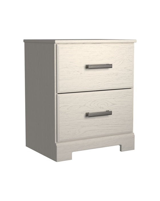 Stelsie - White - Two Drawer Night Stand Capital Discount Furniture Home Furniture, Furniture Store