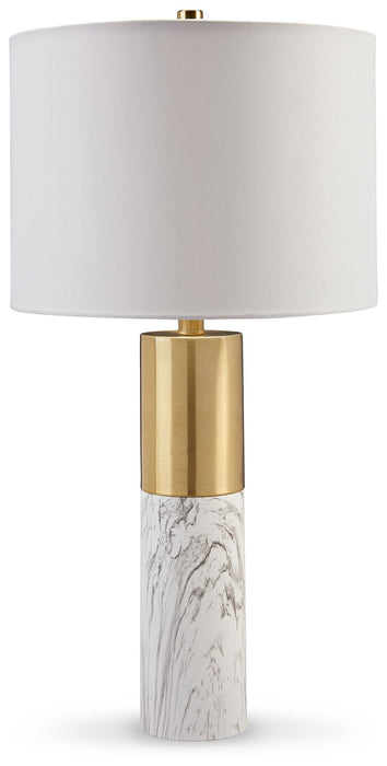 Samney - Gold Finish / White - Metal Table Lamp (Set of 2) Capital Discount Furniture Home Furniture, Furniture Store
