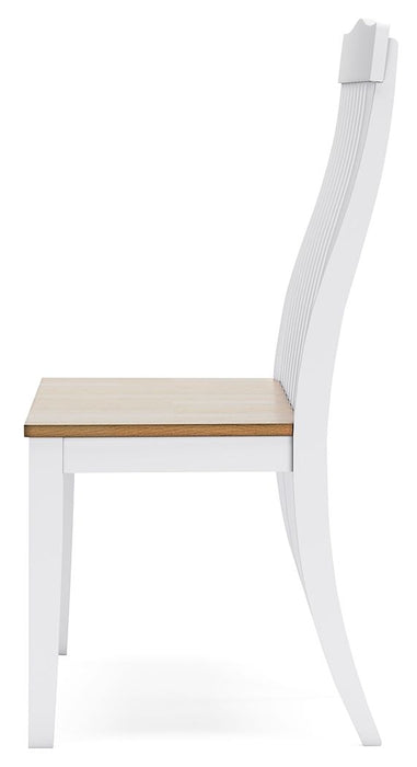 Ashbryn - White / Natural - Double Dining Chair Capital Discount Furniture Home Furniture, Furniture Store