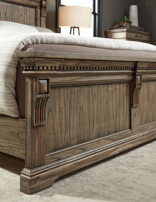 Markenburg - Brown - 7 Pc. - Dresser, Mirror, Queen Panel Bed, 2 Nightstands