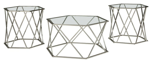 Madanere - Chrome Finish - Occasional Table Set (Set of 3) Capital Discount Furniture Home Furniture, Furniture Store