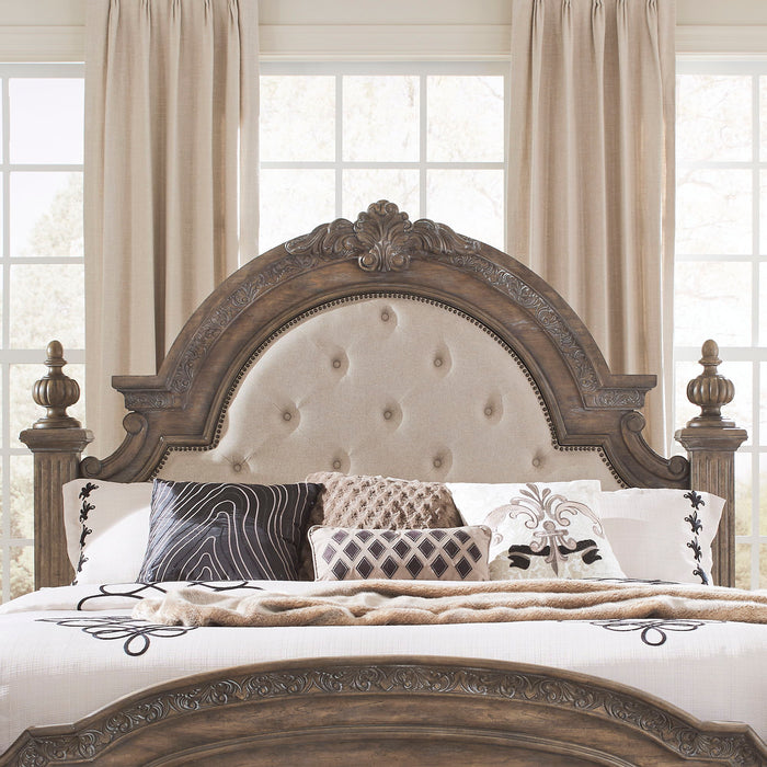 Carlisle Court - Upholstered Poster Headboard Capital Discount Furniture Home Furniture, Furniture Store