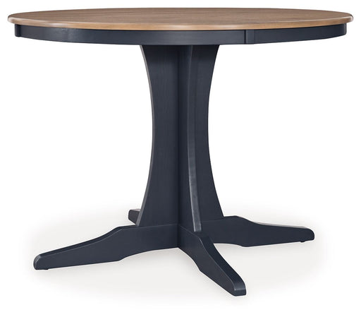Landocken - Brown / Blue - Round Dining Room Table Capital Discount Furniture Home Furniture, Furniture Store
