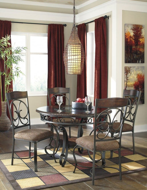 Glambrey - Brown - 5 Pc. - Dining Room Table, 4 Upholstered Side Chairs Capital Discount Furniture Home Furniture, Furniture Store