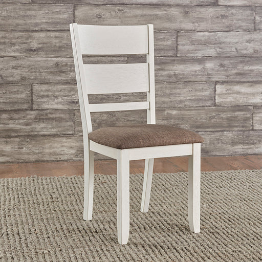 Brook Bay - Slat Back Upholstered Side Chair - White Capital Discount Furniture Home Furniture, Furniture Store