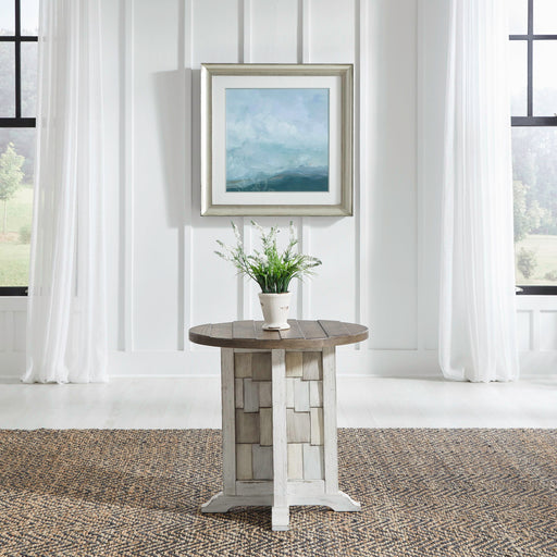 River Place - Round Chairside Table - White Capital Discount Furniture Home Furniture, Furniture Store