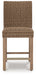Walton Bridge - Driftwood - 5 Pc. - Square Bar Table W/Fire Pit, 4 Barstools Capital Discount Furniture Home Furniture, Furniture Store