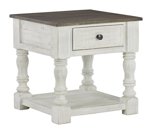 Havalance - White / Gray - Square End Table Capital Discount Furniture Home Furniture, Furniture Store