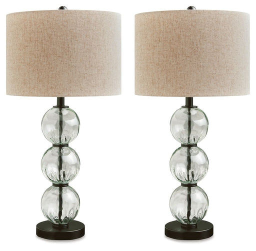 Airbal - Clear / Black - Glass Table Lamp (Set of 2) Capital Discount Furniture Home Furniture, Home Decor, Furniture
