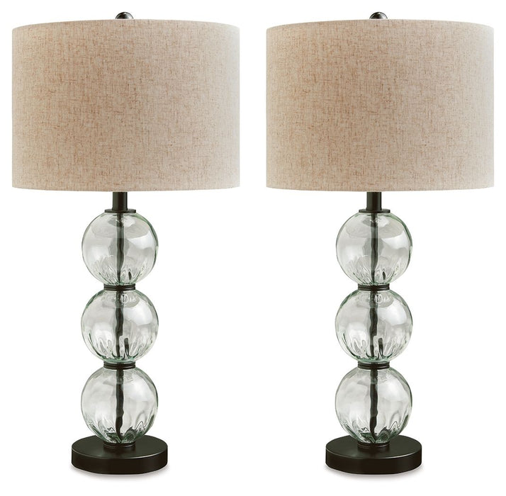 Airbal - Clear / Black - Glass Table Lamp (Set of 2) Capital Discount Furniture Home Furniture, Furniture Store