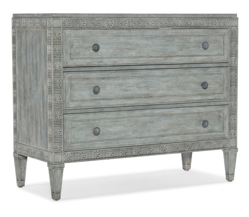 Charleston - Three-Drawer Chest - LIght Blue Capital Discount Furniture Home Furniture, Home Decor, Furniture