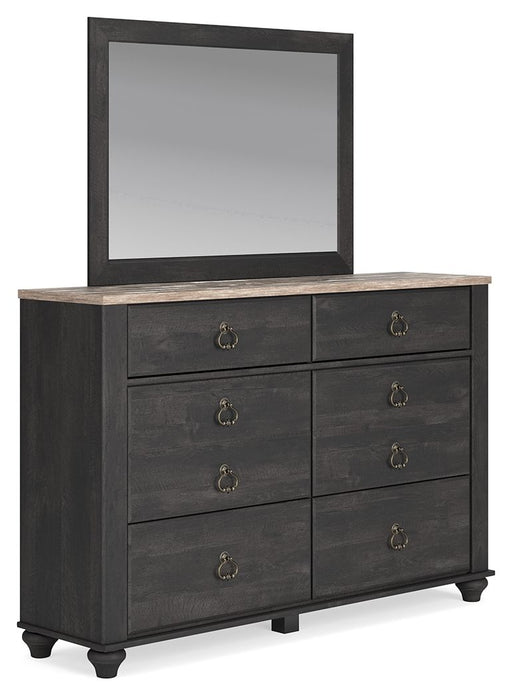 Nanforth - Two-tone - Dresser And Mirror Capital Discount Furniture Home Furniture, Furniture Store