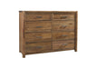 Crafted Oak - Dresser 8 Drawers Capital Discount Furniture Home Furniture, Furniture Store