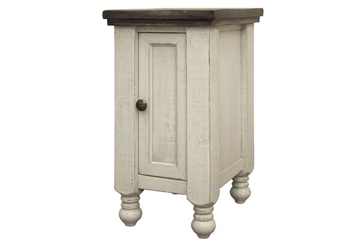 Stone - Chairside Table With 1 Door - Beige Capital Discount Furniture Home Furniture, Furniture Store